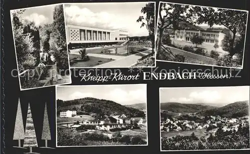 Endbach Gladenbach Wassertreten Kurhaus Teilansicht Panorama Kat. Gladenbach