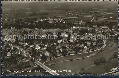 Melsungen Fulda Fachwerkidyll am Walde Fliegeraufnahme Kat. Melsungen