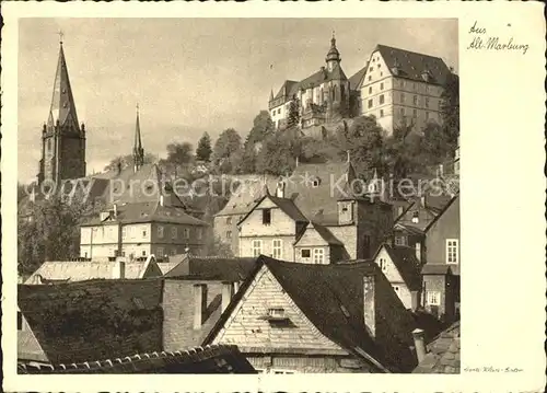 Alt Marburg Altstadt Kirche Schloss Kat. Marburg Lahn