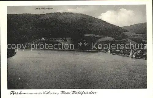 Herzhausen Edersee Haus Waldfrieden  Kat. Edertal