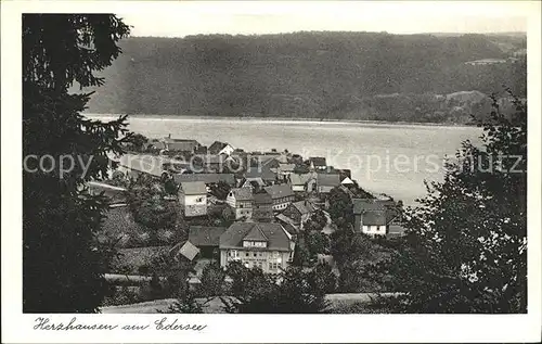 Herzhausen Edersee Panorama Kat. Edertal