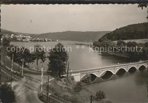 Herzhausen Edersee Panorama Bruecke Kat. Edertal