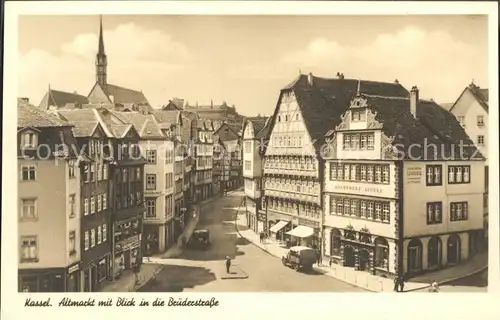 Alt Kassel Altmarkt mit Blick in die Bruderstrasse