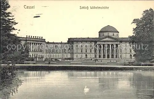 Cassel Kassel Schloss Wilhelmshoehe Schwanenteich Kat. Kassel