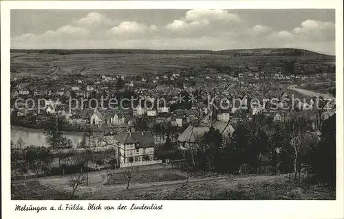 Melsungen Fulda Blick von der Lindenlust Kat. Melsungen