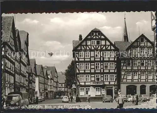 Melsungen Fulda Blick in die Fritzlarer Strasse Kat. Melsungen