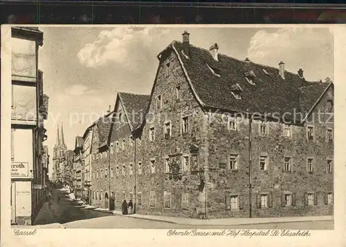 Cassel Kassel Oberste Gasse mit Hof Hospital Sankt Elisabeth Kat. Kassel