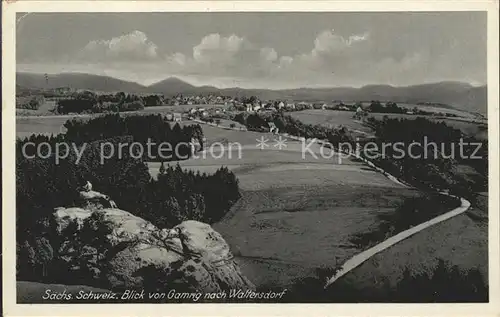 Waltersdorf Sachsen Blick vom Gamrig  Kat. Porschdorf