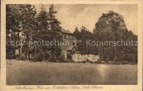 Schoena Elbe Naturfreunde Haus Zirkelstein  Kat. Reinhardtsdorf Schoena