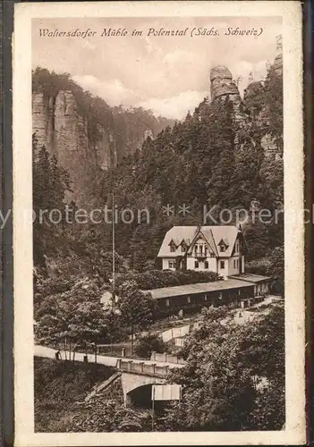 Polenztal Waltersdorfer Muehle  Kat. Hohnstein