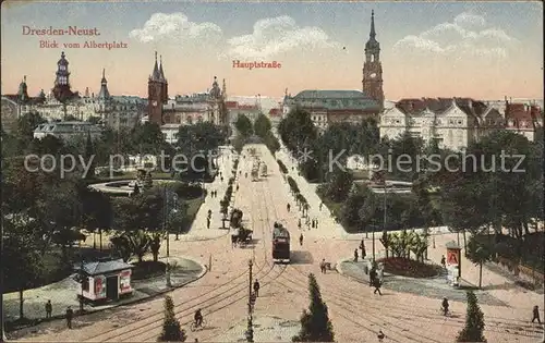 Neustadt Dresden Hauptstrasse Strassenbahn Kat. Dresden