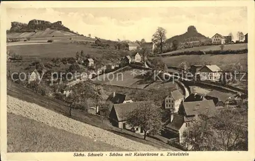 Schoena Elbe Kaiserkrone Zirkelstein  Kat. Reinhardtsdorf Schoena