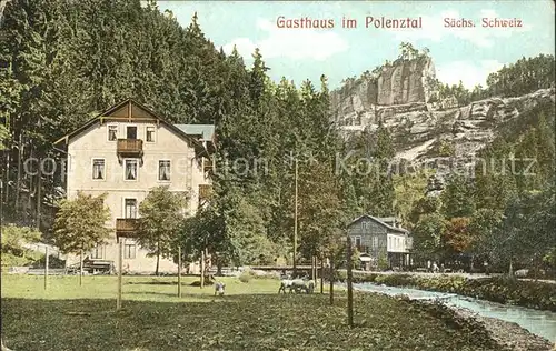 Polenztal Gasthaus  Kat. Hohnstein