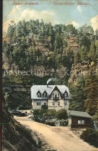 Polenztal Waltersdorfer Muehle  Kat. Hohnstein