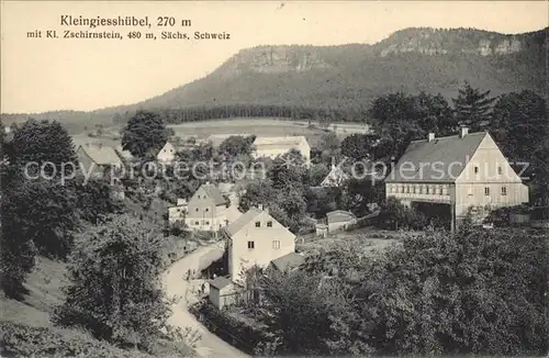 Schoena Elbe Kleingiesshuebel Zschirnstein Kat. Reinhardtsdorf Schoena