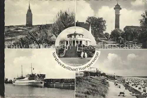 Wangerooge Nordseebad Leuchtturm Westturm Promenade Strand Kat. Wangerooge