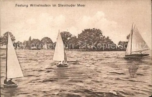 Steinhuder Meer Festung Wilhelmstein Segelschiffe Kat. Wunstorf