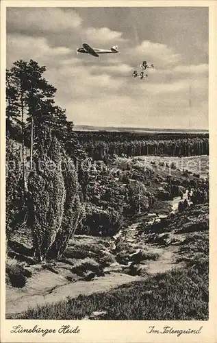 Lueneburger Heide Im Totengrund Flugzeuge Kat. Walsrode