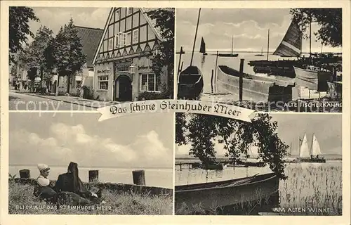 Steinhuder Meer Graf Wilhelmstrasse Alte Fischerkaehne Alter Winkel Segelboot Kat. Wunstorf