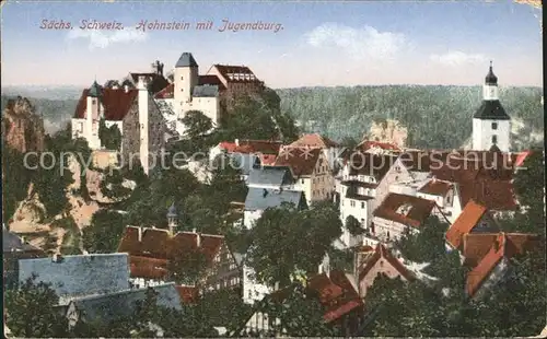 Saechsische Schweiz Hohnstein mit Jugendburg Kat. Rathen Sachsen