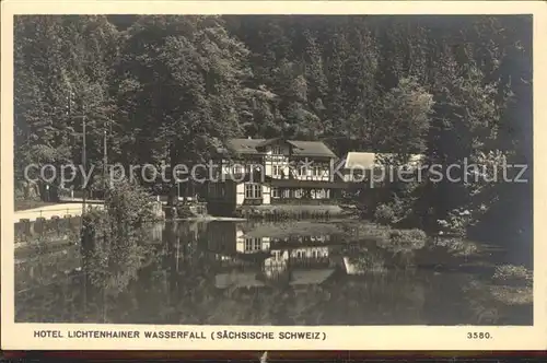 Lichtenhain Sebnitz Hotel Lichtenhainer Wasserfall Kat. Sebnitz