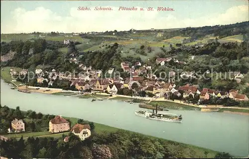 Poetzscha Wehlen Dampfer St Wehlen Kat. Wehlen Sachsen