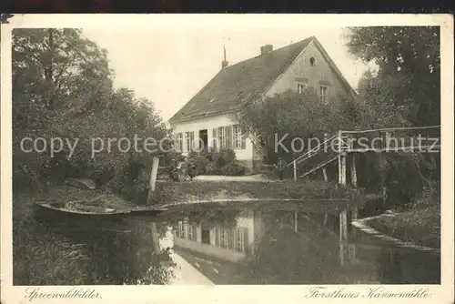 Spreewald Forsthaus Kannomuehle Kat. Luebbenau