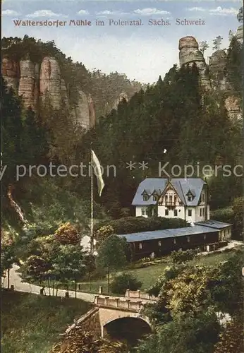 Polenztal Waltersdorfer Muehle  Kat. Hohnstein