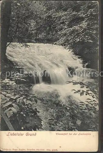 Lochmuehle Saechsische Schweiz Wasserfall im Liebetaler Grund / Lohmen Sachsen /Saechsische Schweiz-Osterzgebirge LKR