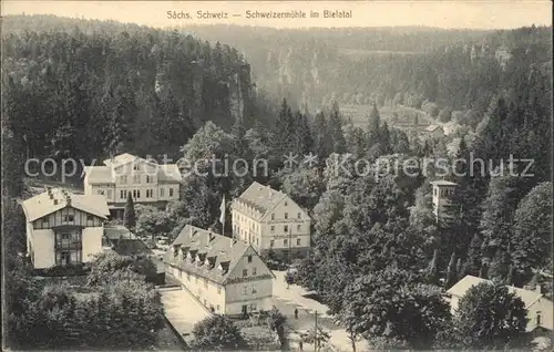 Schweizermuehle Saechsische Schweiz Sanatorium im Bielatal Kat. Rosenthal Bielatal