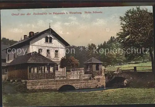 Ehrenberg Saechsische Schweiz Bockmuehle im Polenztal