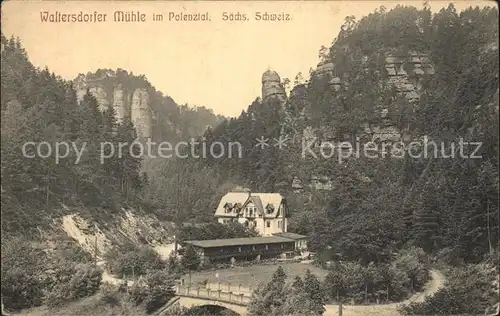 Polenztal Waltersdorfer Muehle Kat. Hohnstein