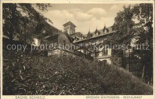 Saechsische Schweiz Grosser Winterberg Restaurant Kat. Rathen Sachsen