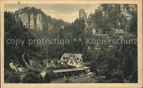 Polenztal Waltersdorfer Muehle Kat. Hohnstein