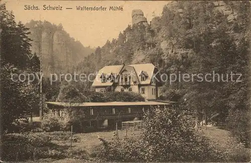 Polenztal Gasthaus Waltersdorfer Muehle Kat. Hohnstein