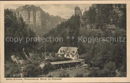 Polenztal Waltersdorfer Muehle Kat. Hohnstein