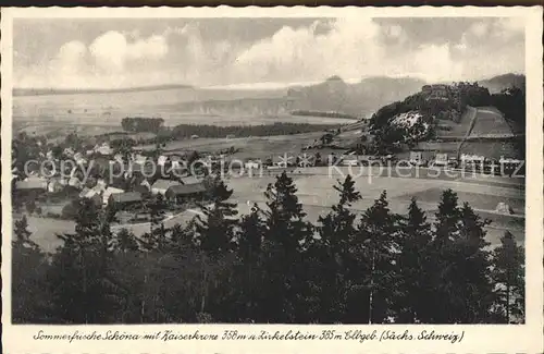 Schoena Elbe Kaiserkrone Zirkelstein Kat. Reinhardtsdorf Schoena