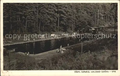 Schoena Elbe Waldbad Kat. Reinhardtsdorf Schoena