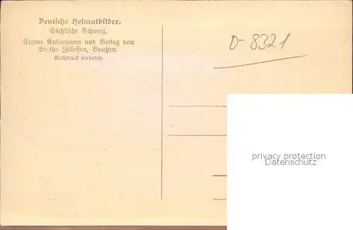 Polenztal Die alte Walterdorfer Muehle Kat. Hohnstein