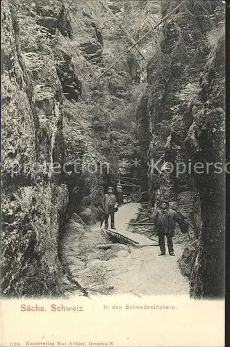 Saechsische Schweiz in den Schwedenloechern Kat. Rathen Sachsen