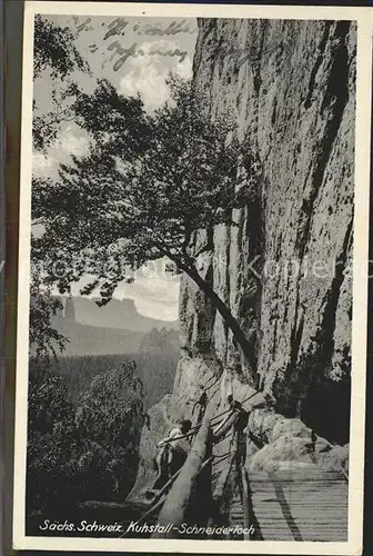 Saechsische Schweiz Kuhstall Schneiderloch Kat. Rathen Sachsen