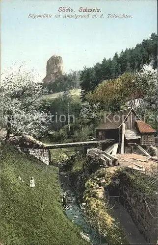 Saechsische Schweiz Saegemuehle im Amselgrund Kat. Rathen Sachsen