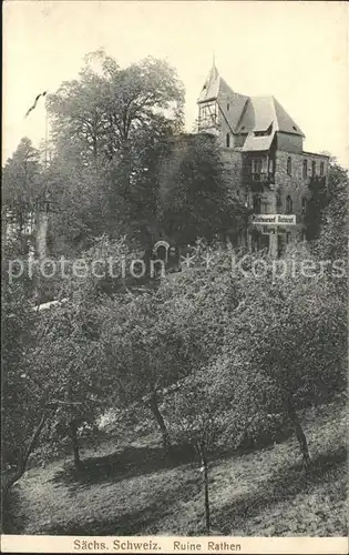 Saechsische Schweiz Ruine Rathen Kat. Rathen Sachsen