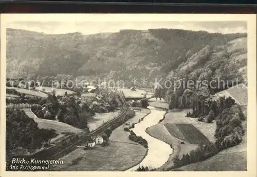 Zschopautal Blick vom Kunnerstein Kat. Zschopau