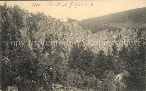 Zoeblitz Sachsen Ringmauer beim Katzenstein Schwarzwassertal Felsen Erzgebirge Kat. Zoeblitz