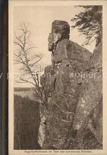 Zoeblitz Sachsen Vogeltoffelfelsen im Tal der schwarzen Pockau Erzgebirge Kat. Zoeblitz
