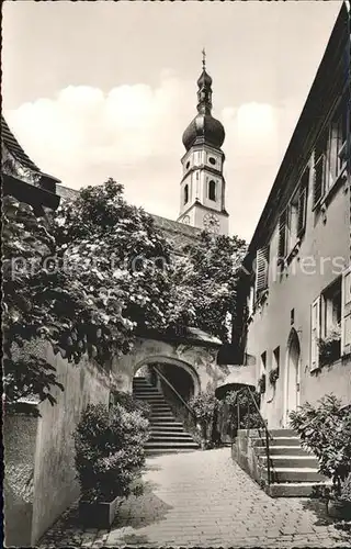 Deggendorf Donau Aufgang zur Pfarrkirche Kat. Deggendorf