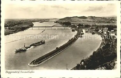 Deggendorf Donau Donauhafen Fliegeraufnahme Kat. Deggendorf