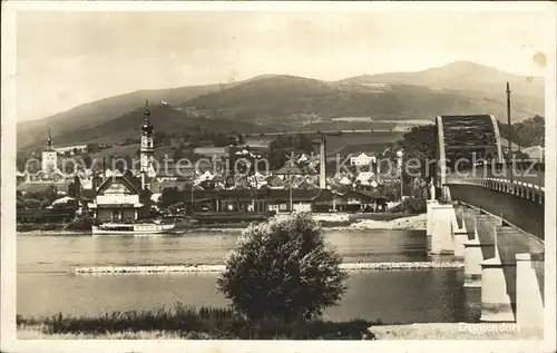 Deggendorf Donau Partie an der Donaubruecke Kat. Deggendorf