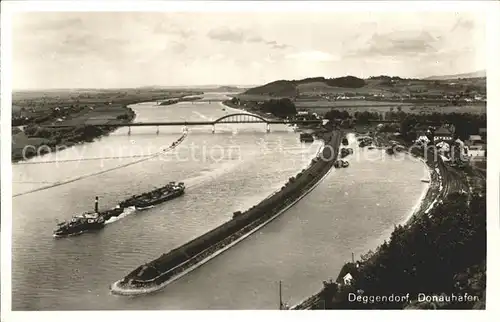 Deggendorf Donau Donauhafen Fliegeraufnahme Kat. Deggendorf